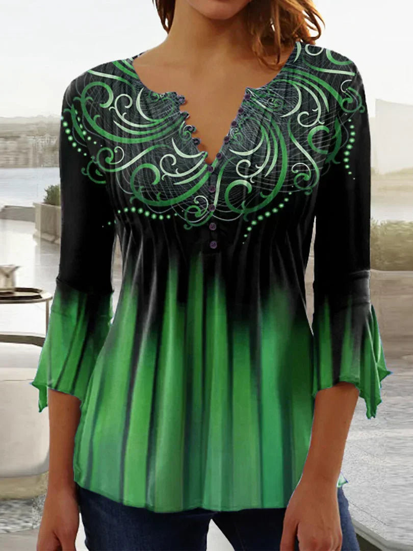 MW | Damen Top mit grafischem Blumenprint