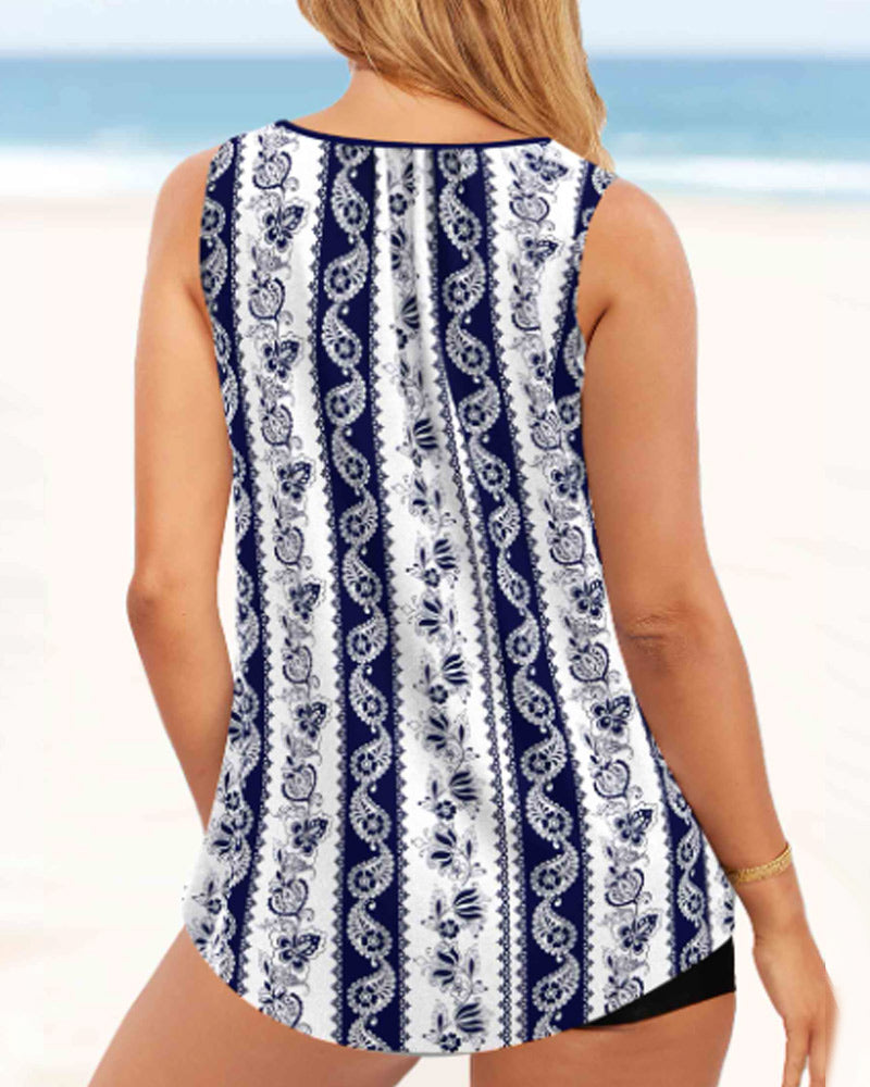 MW | Bedruckter zweiteiliger Tankini
