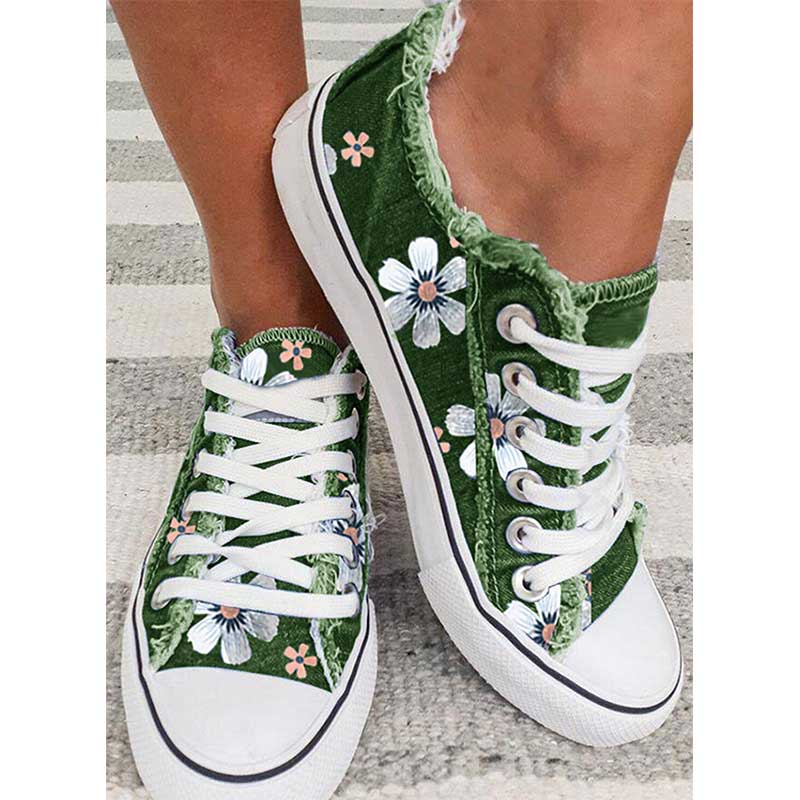 MW | Turnschuhe mit Blumendruck