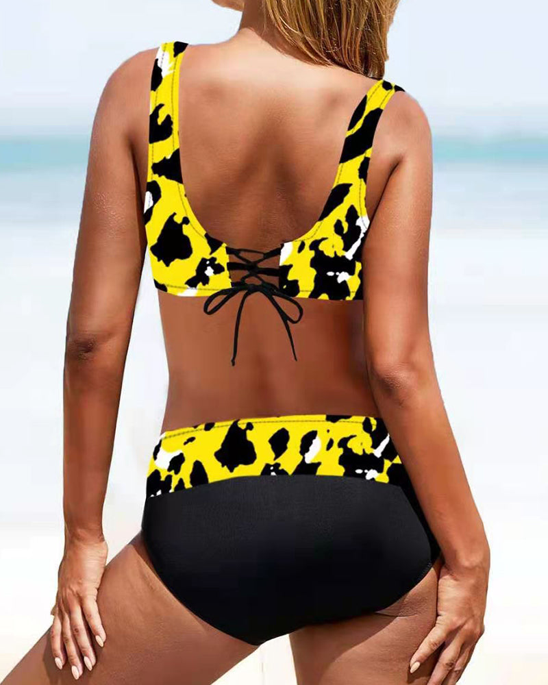 MW | Bunter Bikini-Badeanzug