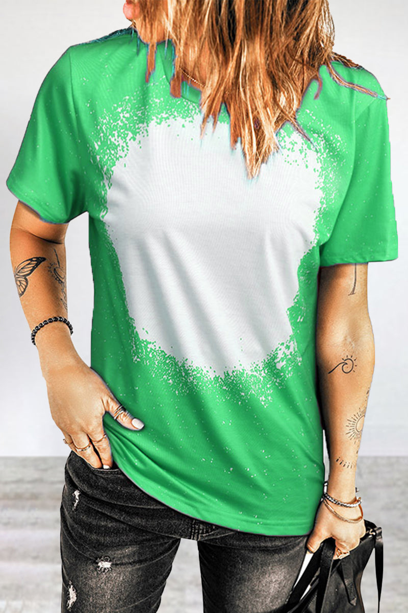 MW | Casual Print Patchwork O Neck T-Shirts (6 Farben)