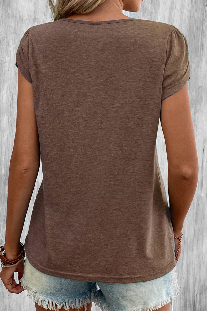 MW | Casual Einfachheit solide V-Ausschnitt T-Shirts (9 Farben)
