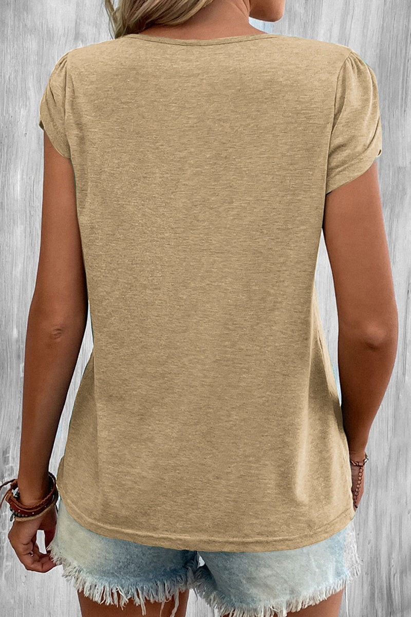 MW | Casual Einfachheit solide V-Ausschnitt T-Shirts (9 Farben)
