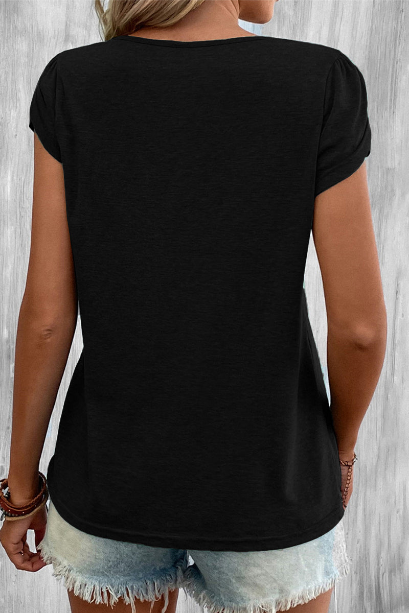 MW | Casual Einfachheit solide V-Ausschnitt T-Shirts (9 Farben)