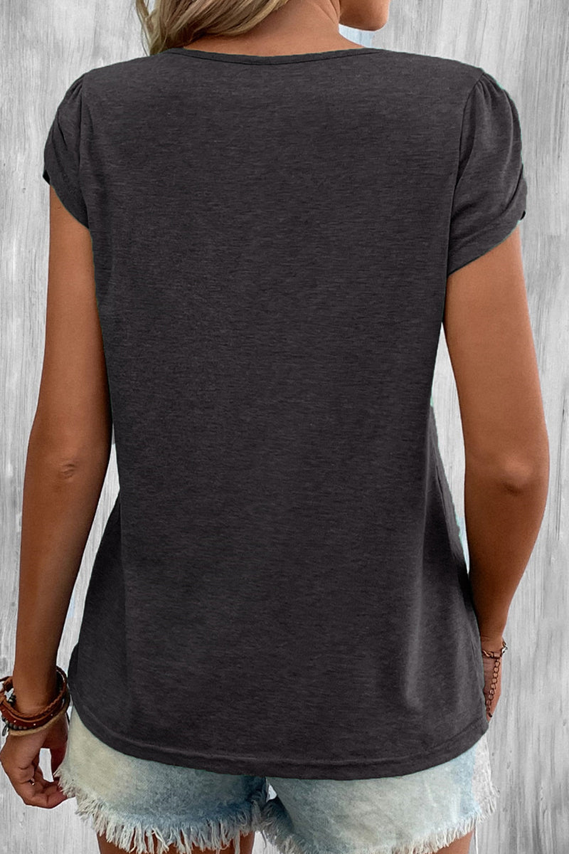 MW | Casual Einfachheit solide V-Ausschnitt T-Shirts (9 Farben)