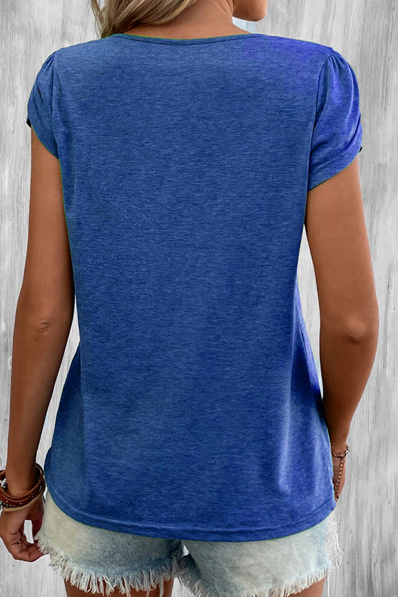 MW | Casual Einfachheit solide V-Ausschnitt T-Shirts (9 Farben)