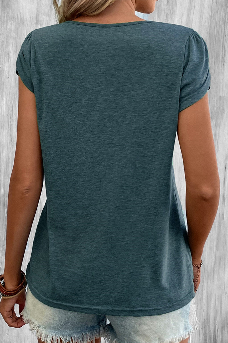 MW | Casual Einfachheit solide V-Ausschnitt T-Shirts (9 Farben)