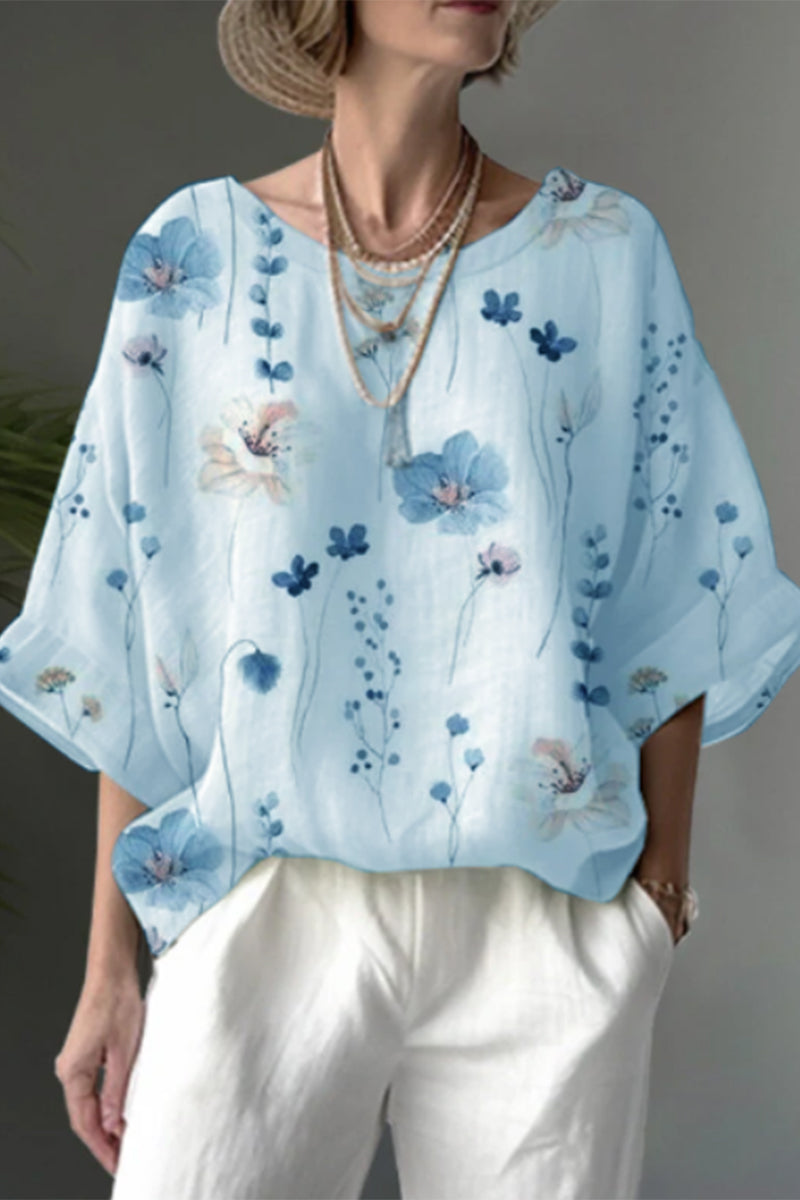 MW | Casual Floral O Neck T-Shirts