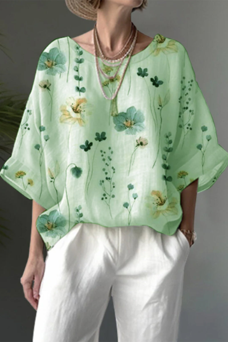 MW | Casual Floral O Neck T-Shirts