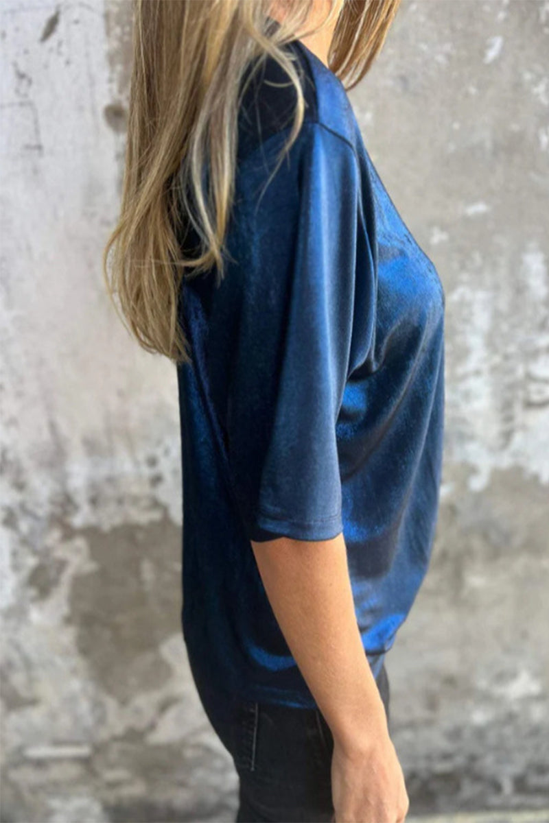 MW | Lässige solide Farbe O Hals T-Shirts (5 Farben)