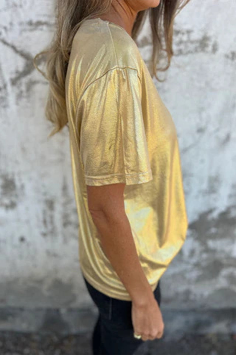 MW | Lässige solide Farbe O Hals T-Shirts (5 Farben)