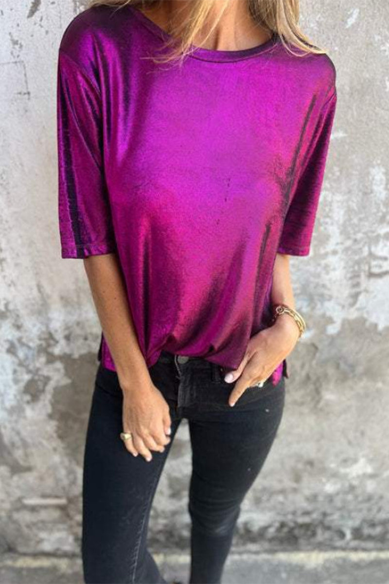 MW | Lässige solide Farbe O Hals T-Shirts (5 Farben)