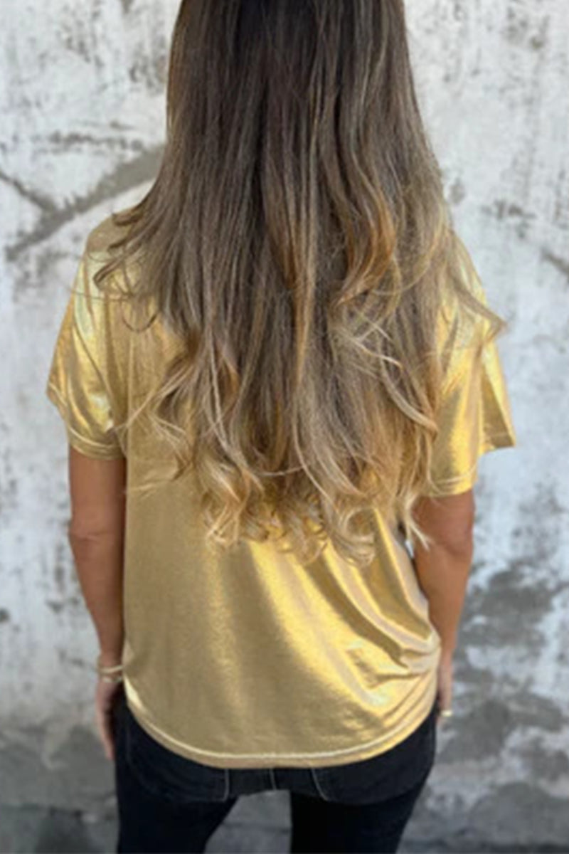 MW | Lässige solide Farbe O Hals T-Shirts (5 Farben)