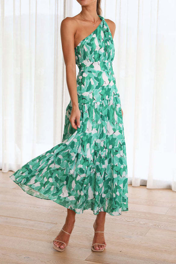 MW | Mittellanges, schulterfreies, ärmelloses Midikleid