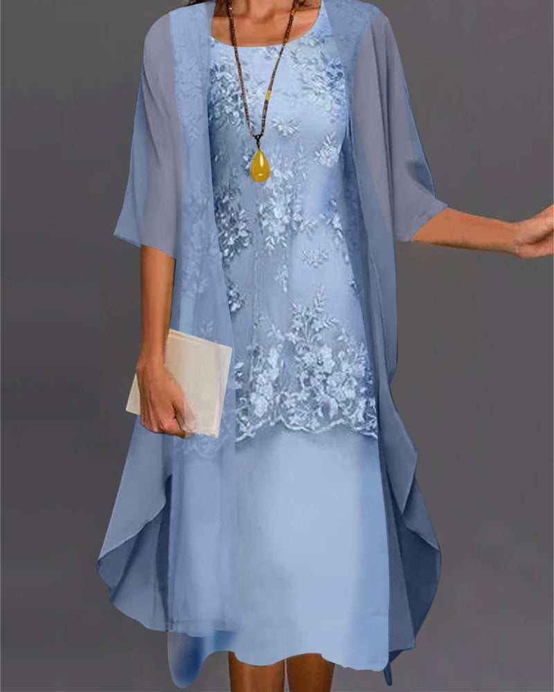 MW | Elegantes Chiffonkleid in zwei Teilen