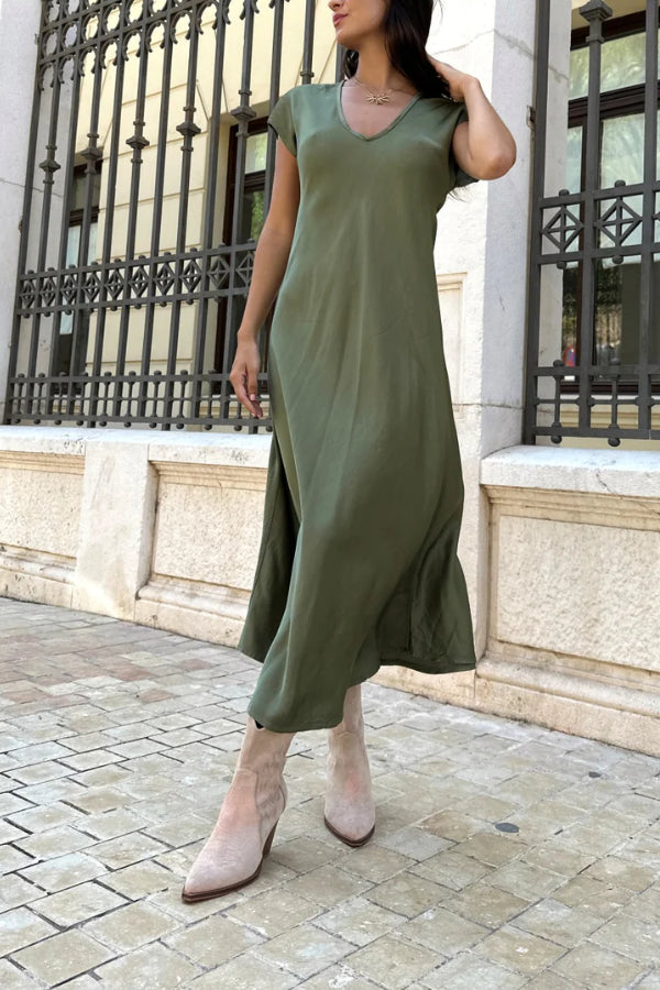 MW | Evase Midikleid aus Satin