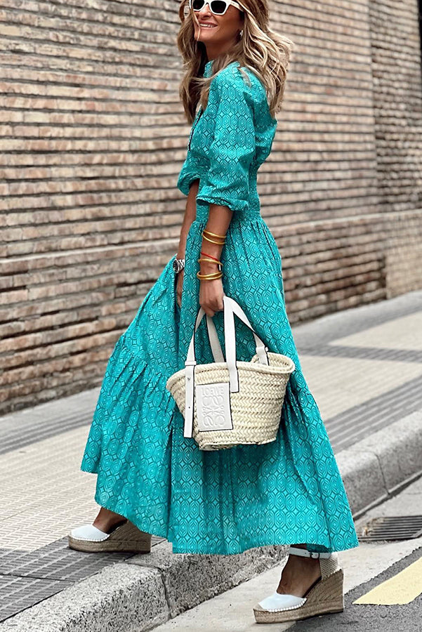 MW | Special Treat Bedrucktes Maxikleid mit elastischer Taille