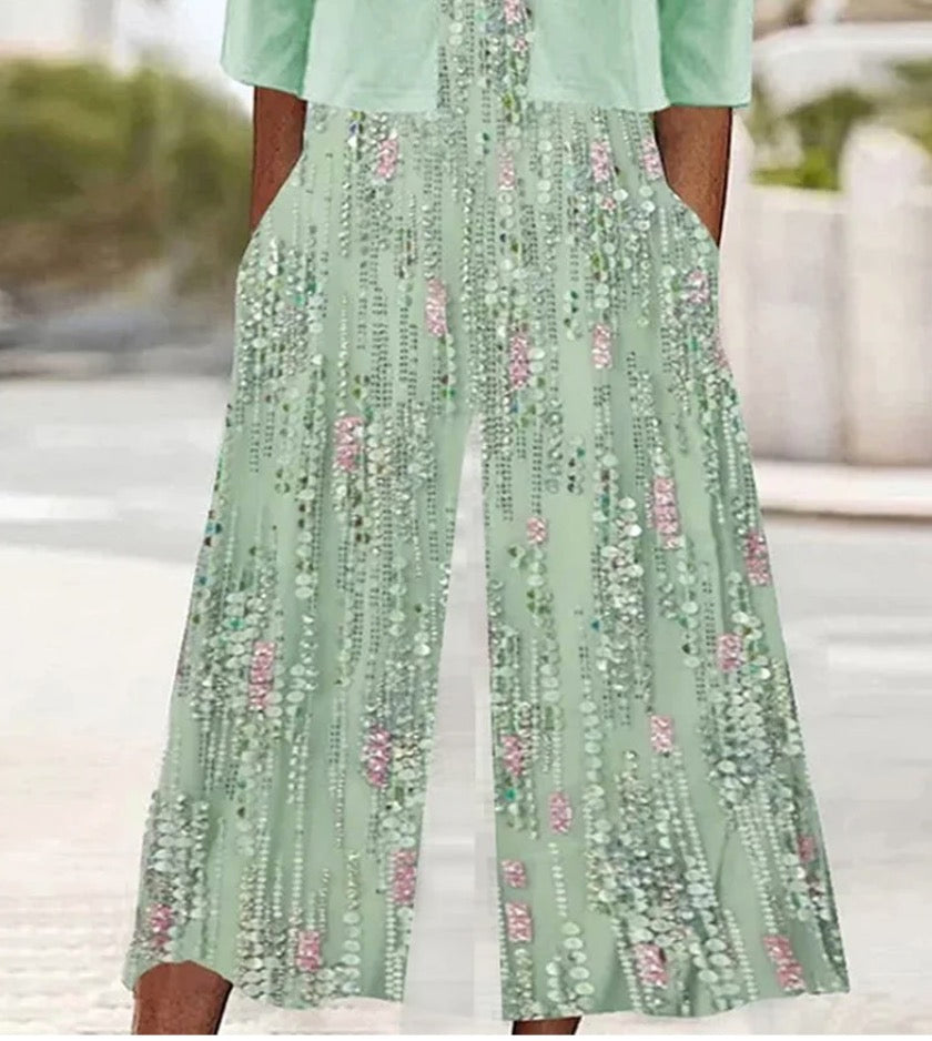 MW | Jugendlicher V-Ausschnitt Grüner Jumpsuit mit Jacke