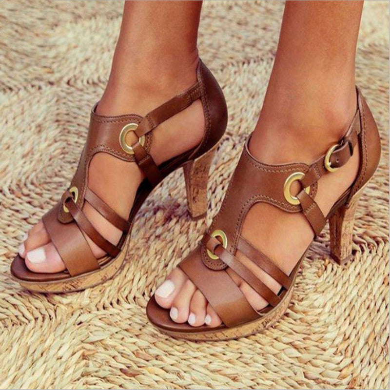 MW | | Bequeme Sandalen mit hohen Absätzen