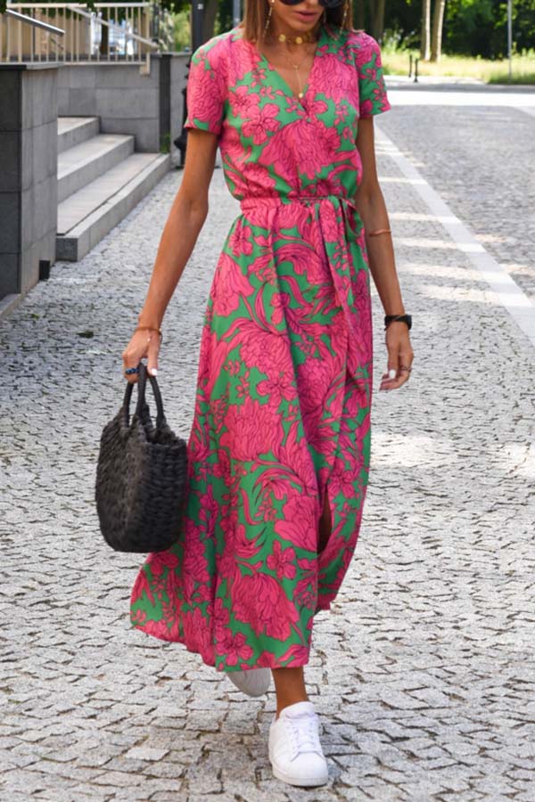 MW | Mittellanger Jumpsuit mit V-Ausschnitt und Schlitz