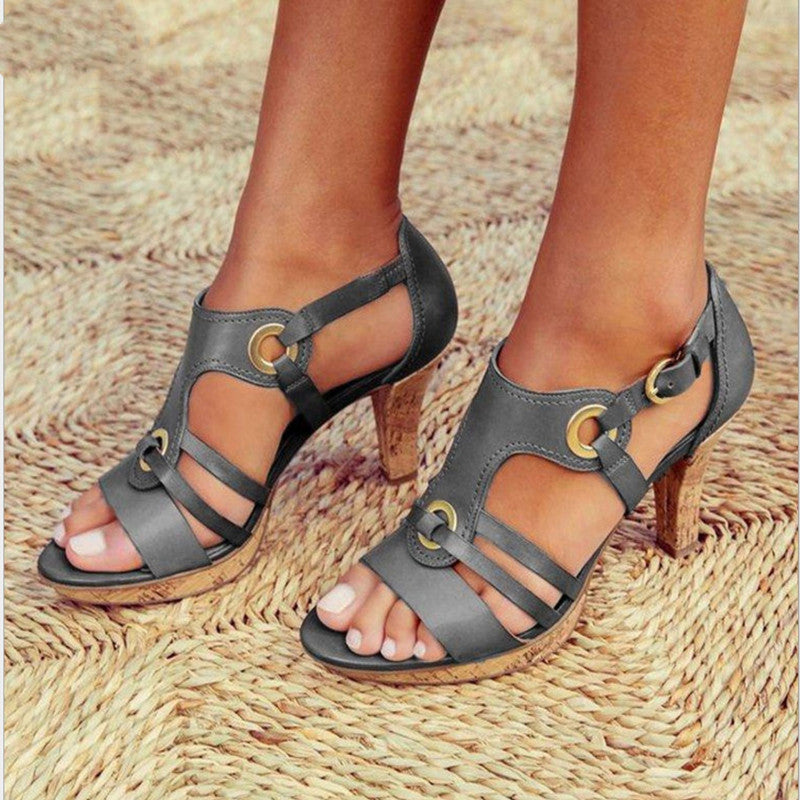 MW | | Bequeme Sandalen mit hohen Absätzen