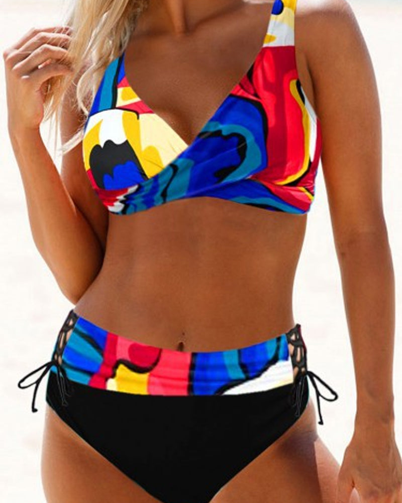 MW | Bunter Bikini-Badeanzug