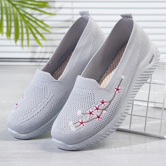 MW | Day 49% OFF-Women's Knitted Stickerei Casual Walking Sneakers