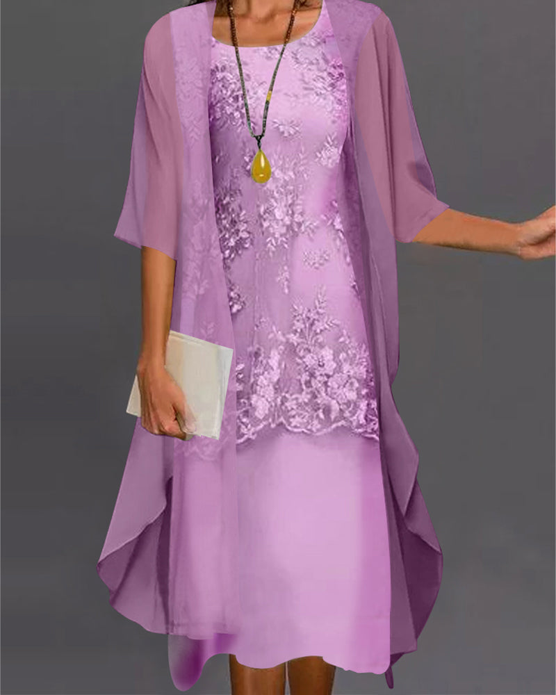 MW | Elegantes Chiffonkleid in zwei Teilen