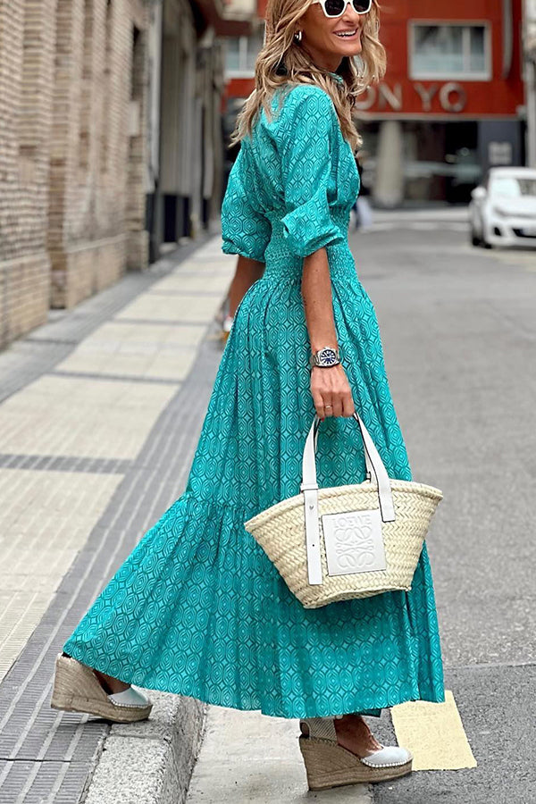 MW | Special Treat Bedrucktes Maxikleid mit elastischer Taille