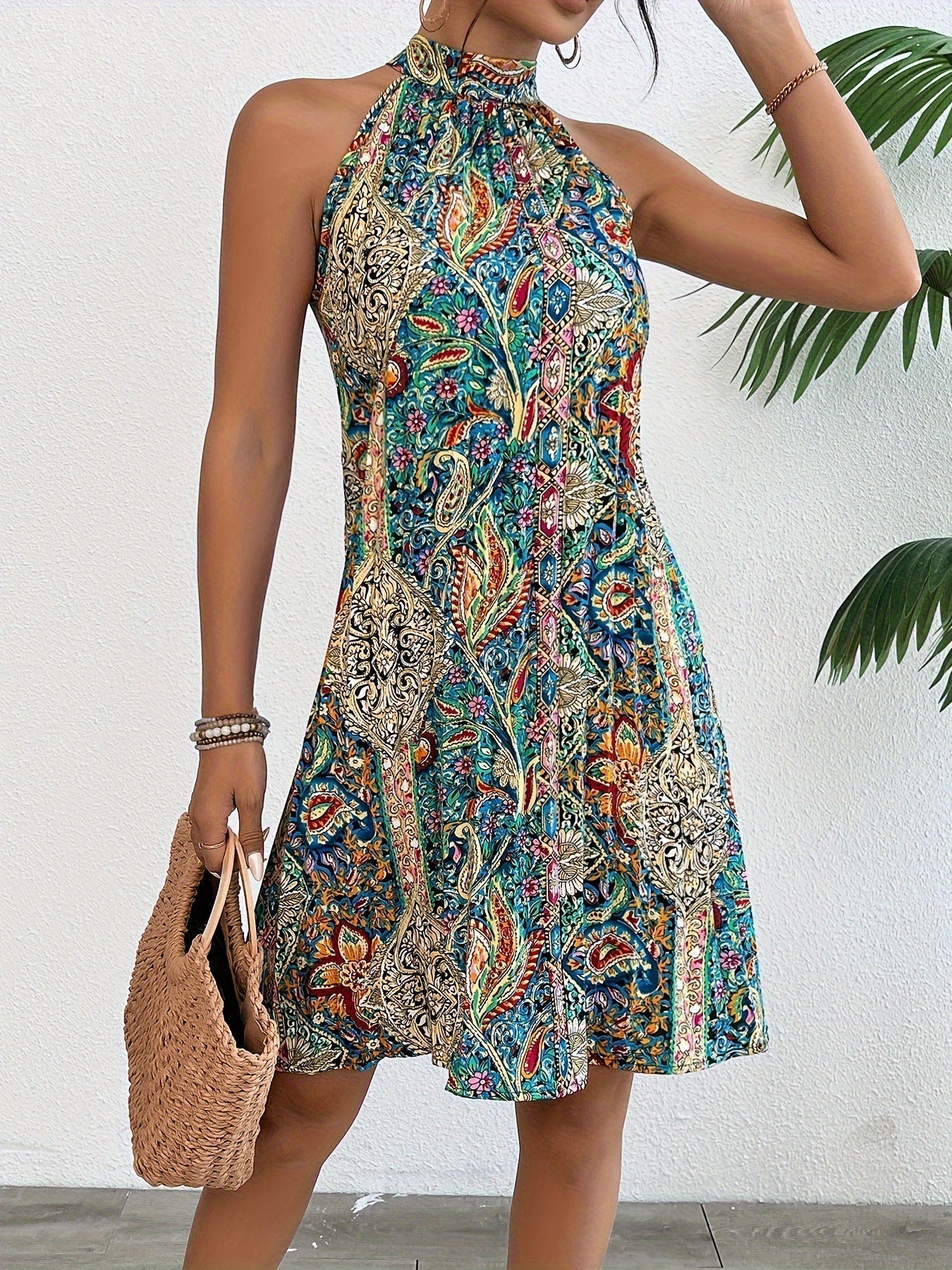 MW | Boho Halter Minikleid