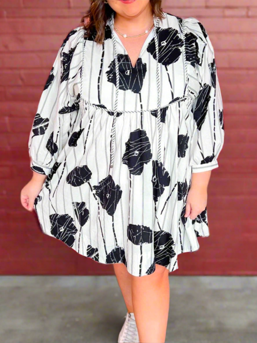 MW | Floral Noir Minikleid