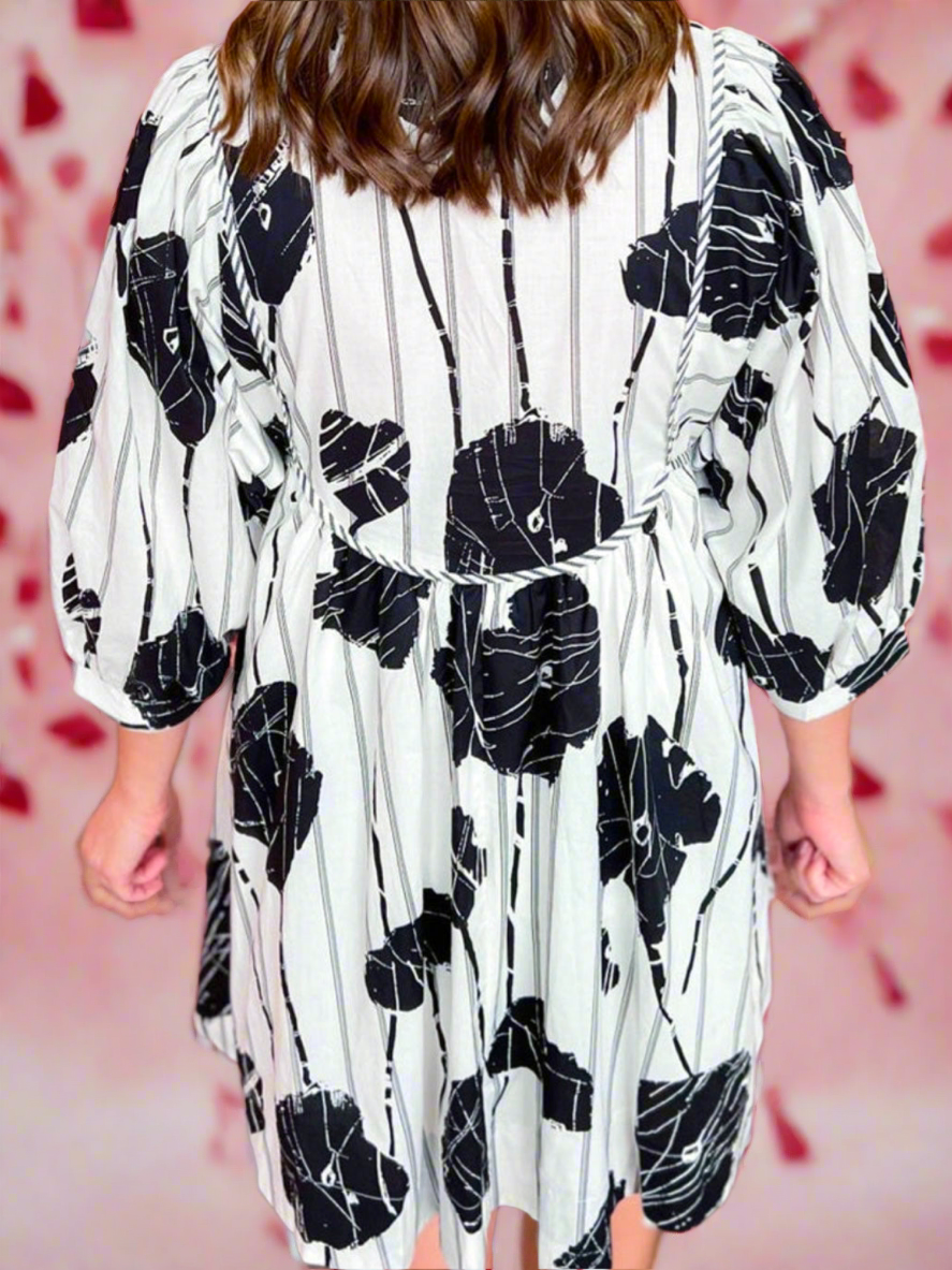 MW | Floral Noir Minikleid