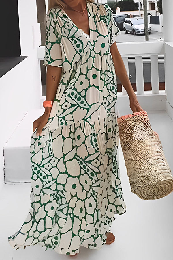 MW | FLORAL PRINT URLAUB MIDIKLEID