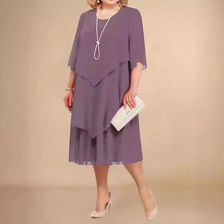 MW | MIDIKLEID MIT GESCHICHTETEM SAUM.