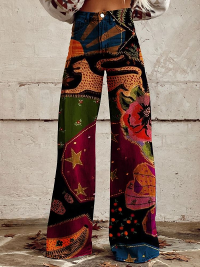 MW | Ausgestellte Boho-Hose für Frauen