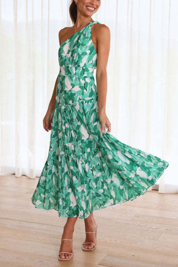 MW | Mittellanges, schulterfreies, ärmelloses Midikleid