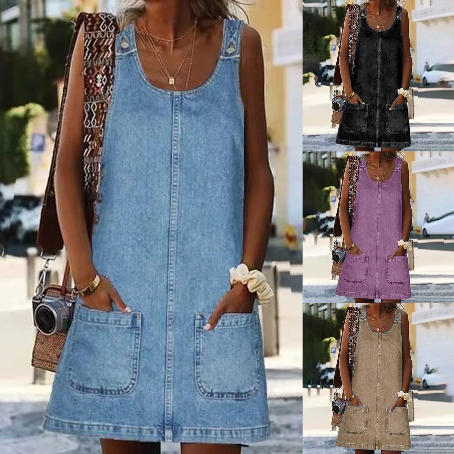 MW | ÄRMELLOSES MINIKLEID.