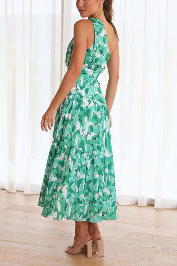 MW | Mittellanges, schulterfreies, ärmelloses Midikleid