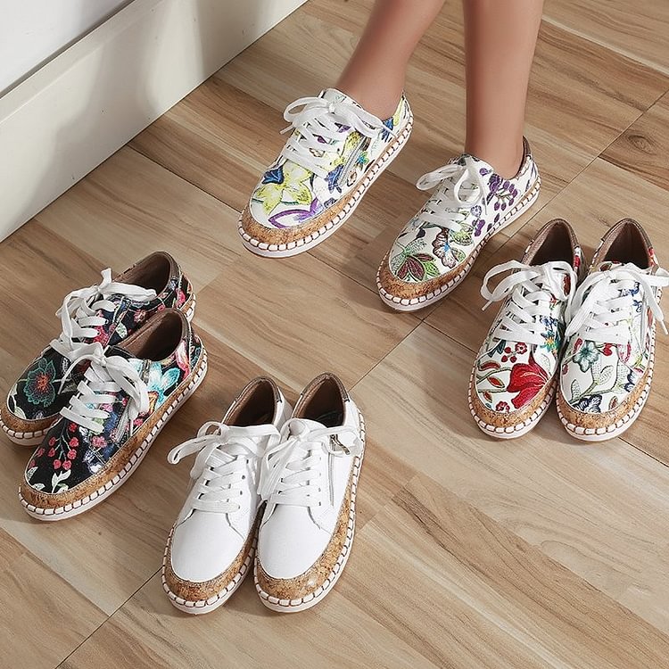 MW | Einfache Turnschuhe mit Blumen