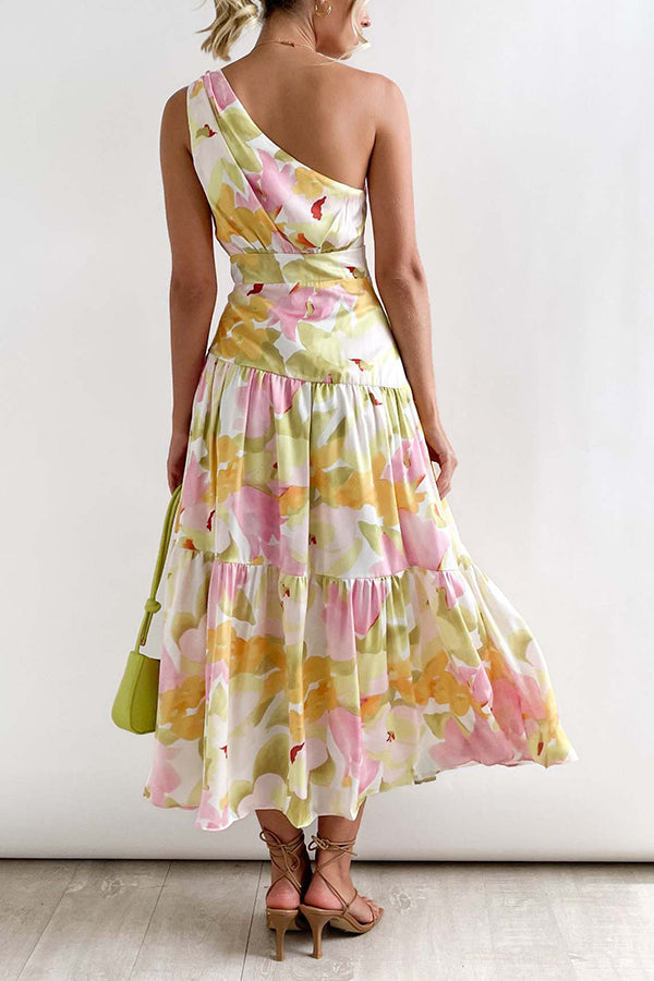 MW | Mittellanges, schulterfreies, ärmelloses Midikleid