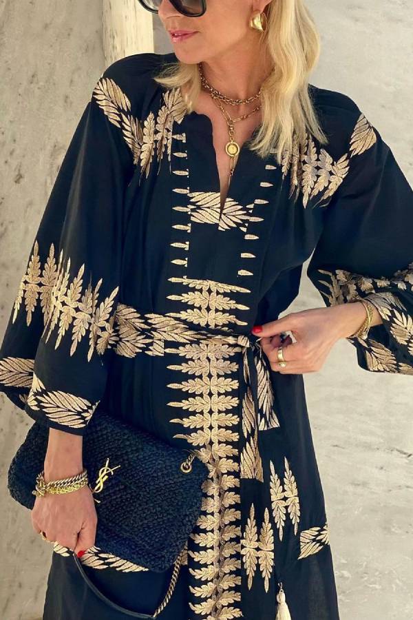 MW | Midnight Boho Bliss Dream Midi-Kleid