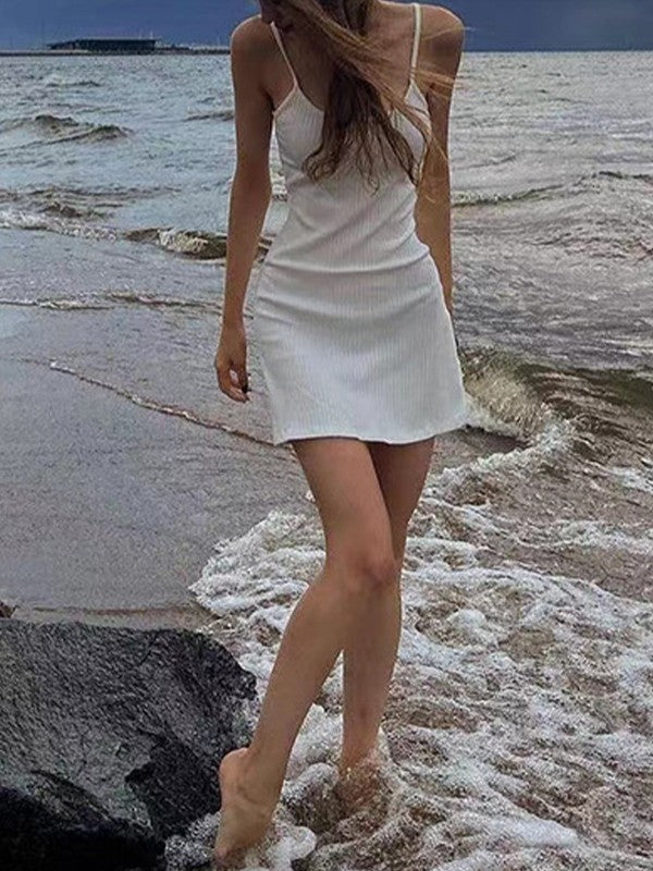 MW | Weißes Sommer-Strand-Minikleid