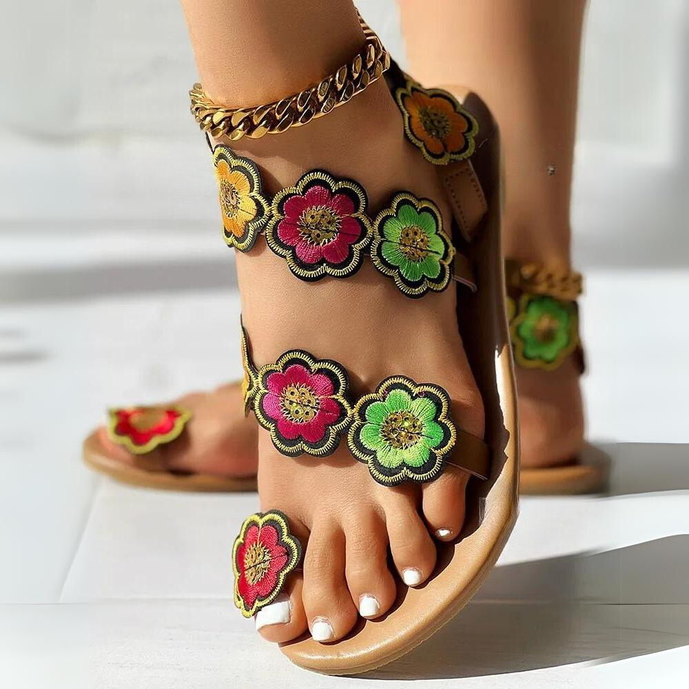 MW | - Blumensandalen für Frauen