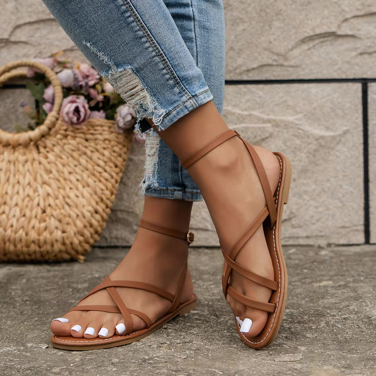MW | - Elegante römische Strandsandalen