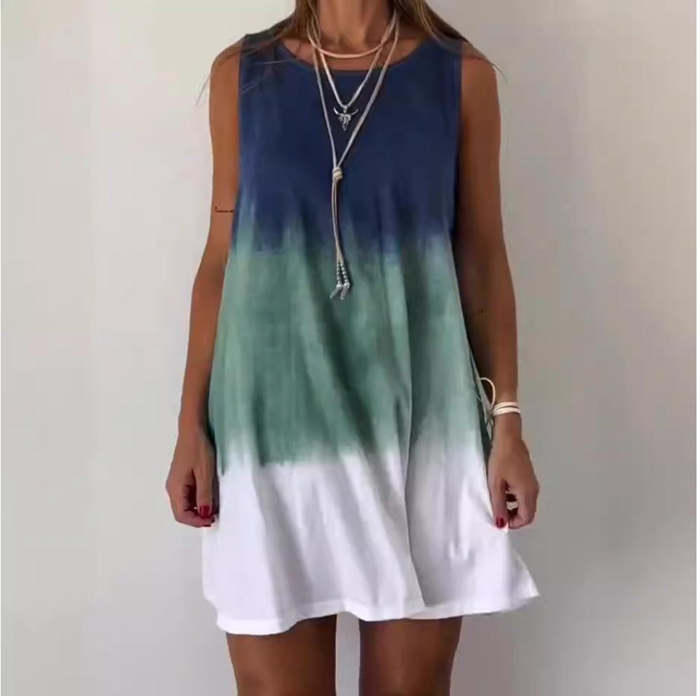 MW | Tie Dye Minikleid mit Farbverlauf