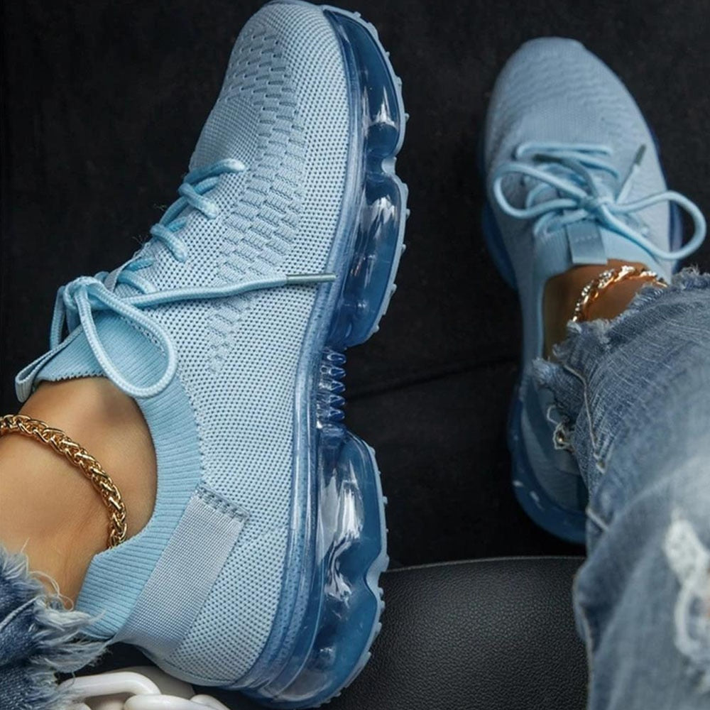 MW | Lässige Sneakers mit transparenter Sohle und Schnürung