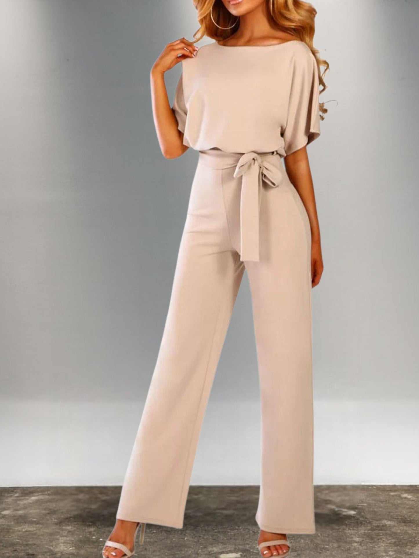 MW | Figurbetonter Demi-Jumpsuit aus weichem Polyester für Frühling und Herbst