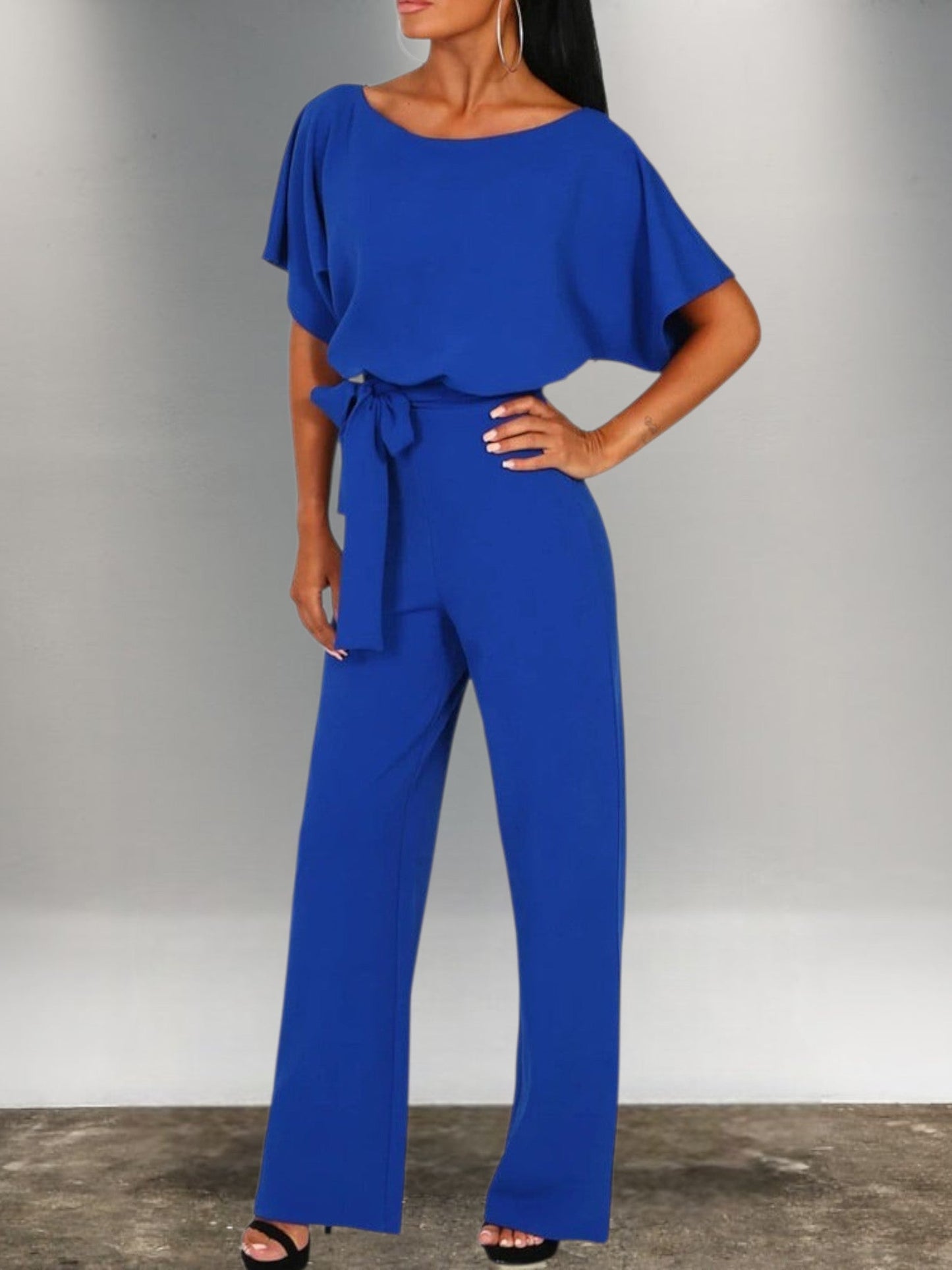 MW | Figurbetonter Demi-Jumpsuit aus weichem Polyester für Frühling und Herbst