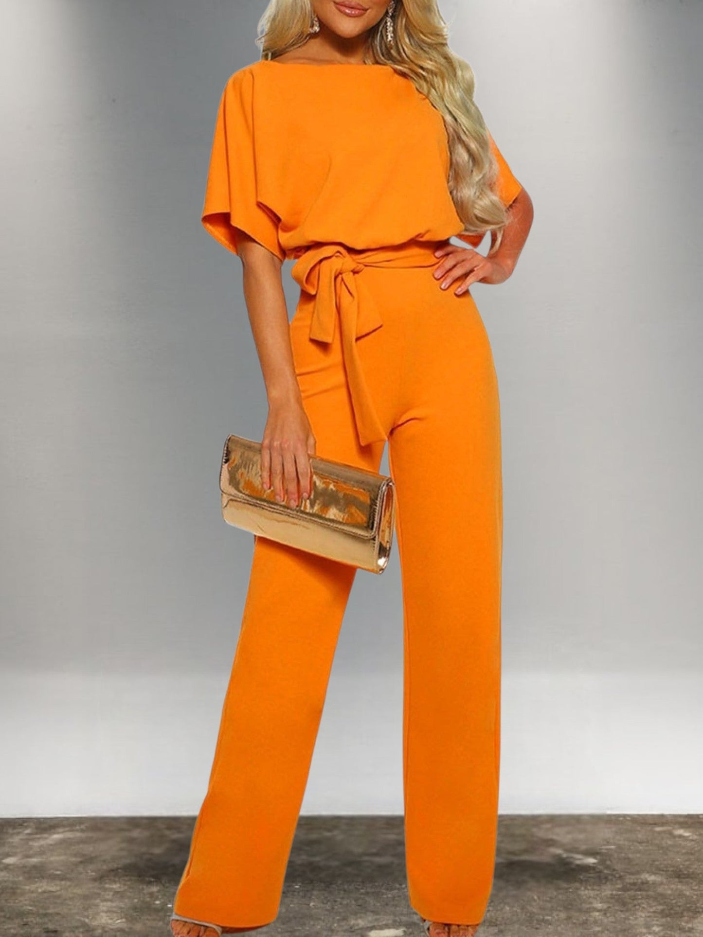 MW | Figurbetonter Demi-Jumpsuit aus weichem Polyester für Frühling und Herbst