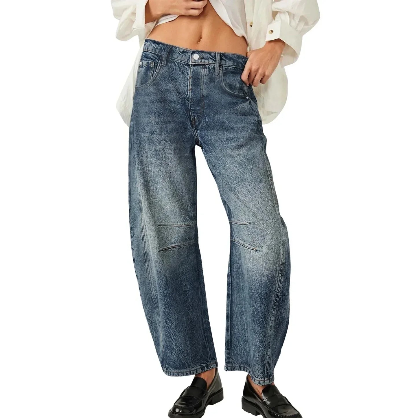 MW | Entspannt konisch zulaufende Cargo-Jeans